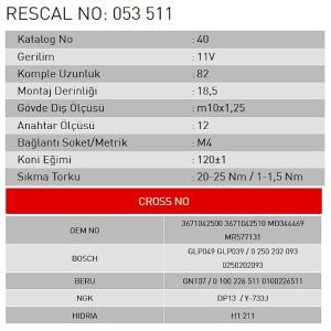 Isıtma Bujisi - Hyundai - Kia - Mitsubishi - ET053511