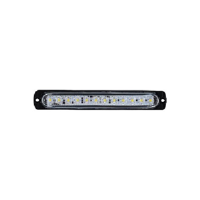 Animasyonlu Lamba Mercekli Cam Uzun 12 Led'Li 12V-24V Beyaz - FR1279-W