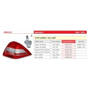 Renault Megan II Duysuz Sağ Arka Stop Lambası 2006-2009