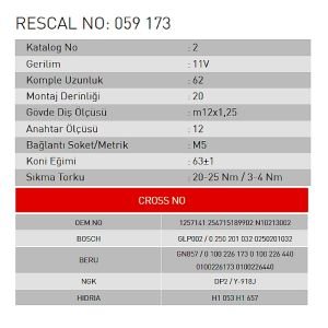 Isıtma Bujisi - Audi - Volkswagen - Skoda - Seat - Tata - ET059173
