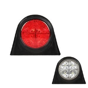 Takoz Lamba 8 Led'Li 70Mm 24V Beyaz - Kırmızı - FR0109-WR