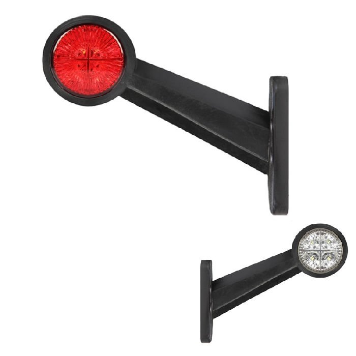 Orta Düz Lamba 8 Led'Li 160Mm 24V Beyaz - Kırmızı - FR0112-WR