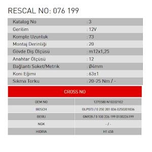 Isıtma Bujisi - Audi - Volkswagen - Skoda - Seat - ET076199