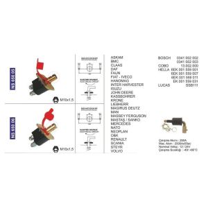 Akü Devre Kesicisi Kamyon-Tır-İş Makinaları-Hella-Cobo-Bosch/Unıversal 33186 - NS65005