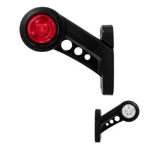 Boynuz Lamba Kısa Lensli Cam 18 Led'Li 130Mm 12V-24V Beyaz - Kırmızı - FR0137-WR