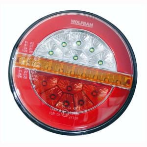 Led Yuvarlak 4 Fonksiyonlu Stop-Sinyal-Park Lambası 10-30V E9 Belgeli Sol