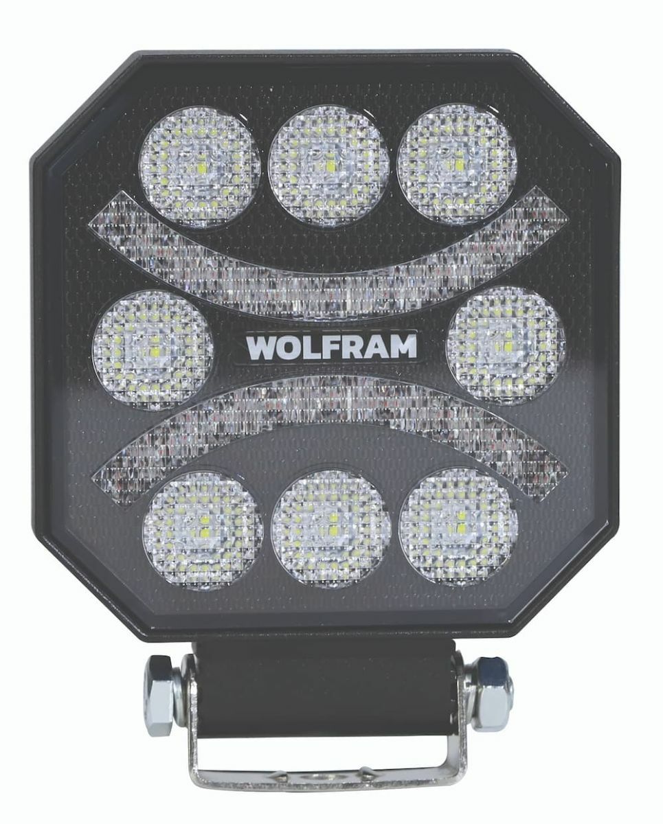 Led Çalışma Lambası Emojili 8 Led Beyaz + Kırmızı Spot Fonksiyonlu 10/30V E-Belgeli 45W