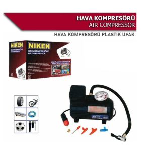 Niken Mini Hava Kompresörü Saatli 12 V 250 Psı - 250010301