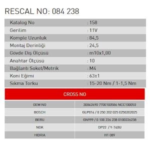 Isıtma Bujisi - Honda - Renault - Dacia - Volvo - Rover - ET084238