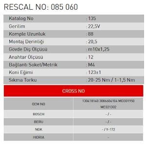 Isıtma Bujisi - Hyundai - Kia - Mitsubishi - ET085060