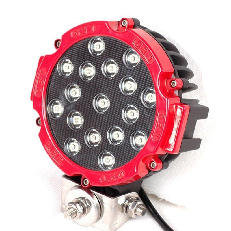 Universal Off Road 4X4 Sis Lambası 17 Ledli 51 Watt Kırmızı Gövde - TY10-19