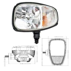 İş Makinası Ön Far Sol 12V Y.M - 206270-YLH12V
