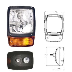 İş Makinası Ön Far 12V Kablolu - 206276-K12V