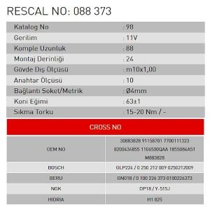 Isıtma Bujisi - Nissan - Infiniti - Opel - Renault - Dacia - Volvo - Rover - ET088373