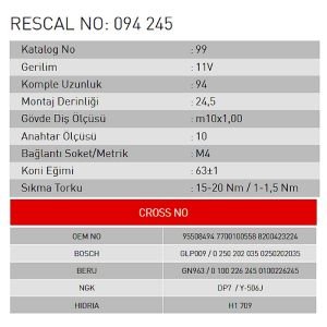 Isıtma Bujisi - Opel - Renault - Dacia - ET094245