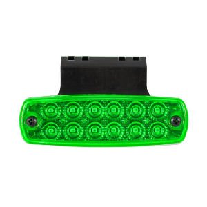 Pro Side Marker Lamba Braketli 12 Led'Li 115Mm 12V-24V Yeşil - FR0177-G