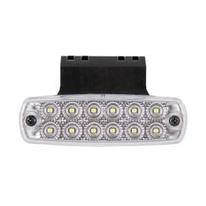 Pro Side Marker Lamba Braketli 12 Led'Li 115Mm 12V-24V Beyaz - FR0177-W