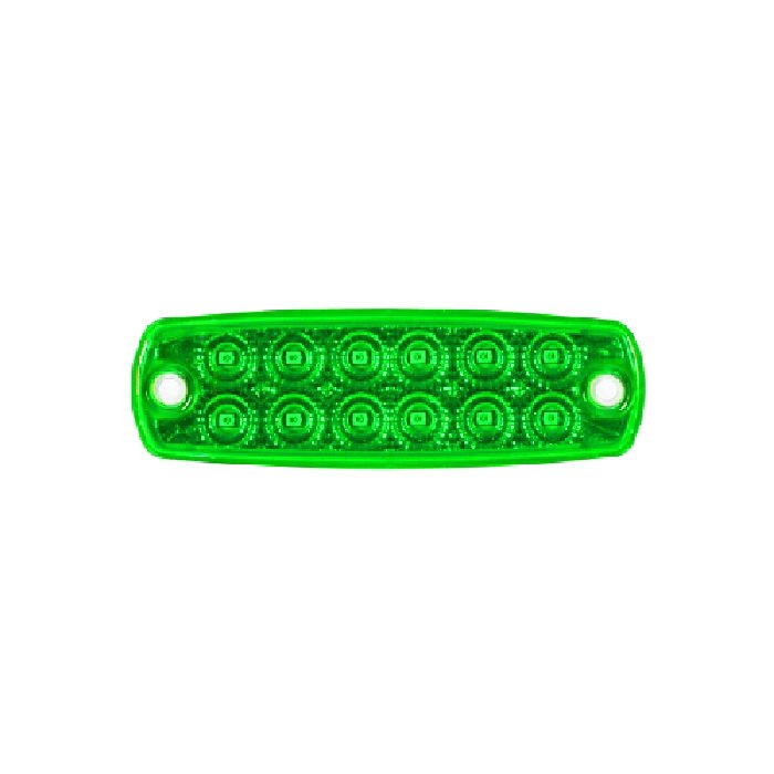 Pro Side Marker Lamba 12 Led'Li 115Mm 12V-24V Yeşil - FR0178-G