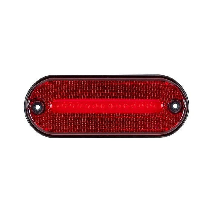 Oval İşaret Lamba Neon 12 Led'Li 118Mm 12V-24V Kırmızı - FR0186-R