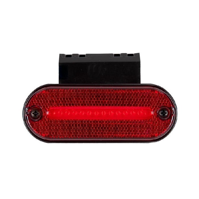 Oval İşaret Lamba Neon Braketli 12 Led'Li 118Mm 12V-24V Kırmızı - FR0187-R