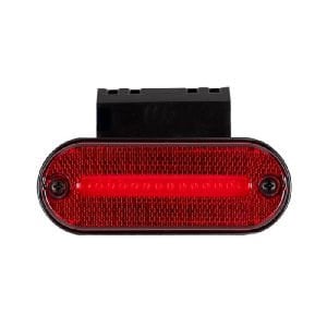 Oval İşaret Lamba Neon Braketli 12 Led'Li 118Mm 12V-24V Kırmızı - FR0187-R