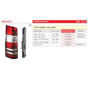 Mercedes Sprinter Sol Stop Lamba 2006 Sonrası 9068200164