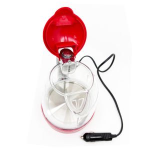 Kent 12 Volt Araç İçi Oto Su Isıtıcı Kettle Çaydanlık 1 Lt Kırmızı