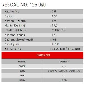 Isıtma Bujisi - Kubota - Multicar - ET125040