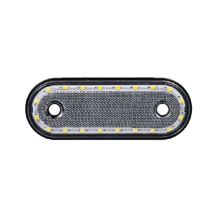 Oval Yan İşaret Lamba 20 Led'Li 115Mm 12V-24V Beyaz - FR0292-W