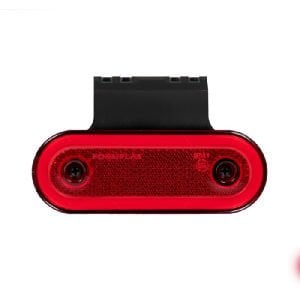 Oval Yan İşaret Lamba Neon Braketli 20 Led'Li 115Mm 12V-24V Kırmızı - FR0295-R