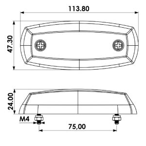 Universal Neon Led 2 Fonksiyonlu Yan Lamba 12-24V Uyumlu Beyaz