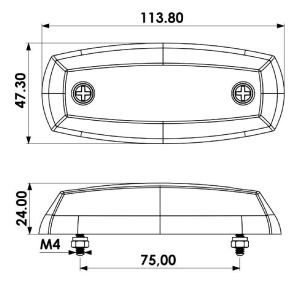 Yan Pozisyon Lambası Neon 2 Fonksiyonlu 12-24V (Sarı) Sinyal/Park