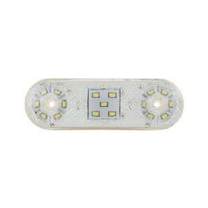 Oval Yan İşaret Lamba 17 Led'Li 113Mm 12V-24V Beyaz - FR0314-W