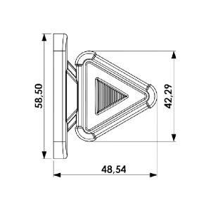 Mini Takoz Üçgen 12-24V Kırmızı-Beyaz