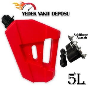 Atv- Utv - Jeep Yedek Yakıt- Benzin - Yağ Bidonu Kırmızı 5 Litre 2 Li Paket 10 Litre Gönderim