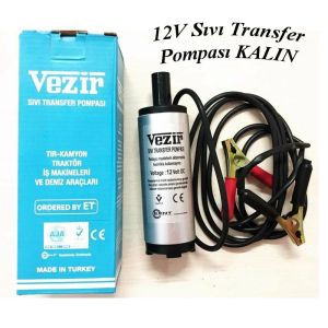 Vezir 12 Volt Sıvı Transfer Pompası Mazot Pompası Kalın - VEZİR- 03