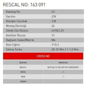 Isıtma Bujisi - Mercedes - Nissan - Infiniti - Opel - Renault - Dacia - ET163091