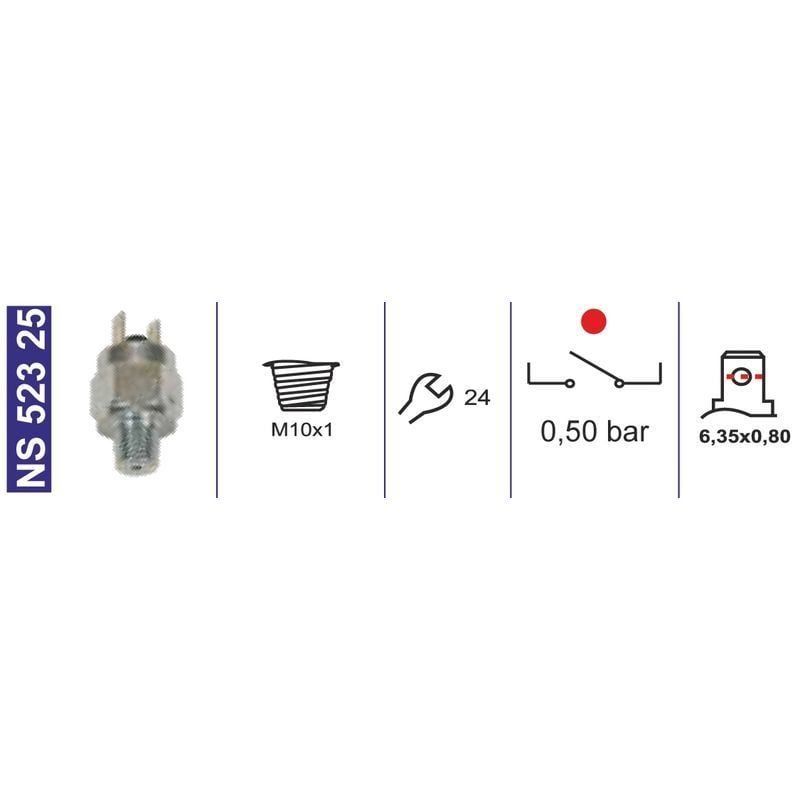 Fren Müşiri-Yağ Basınç-0,50 Bar M10X1 Normalde Açık Sanko İş Makinası 0005456509 - NS52325