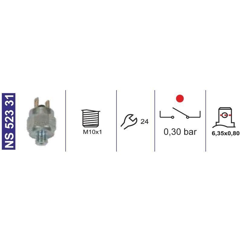 Fren Basınç Müşiri-Hava Basınç-0,30 Bar M10X1 Temsa Ty153164 - NS52331
