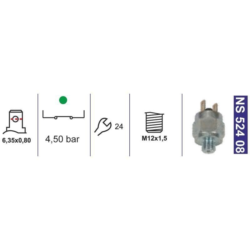 Hava Basınç Müşiri 4,50 Bar M12X1,5 Normalde Kapalı Ford Otosan/Cargo-Magırus Minibüs 297807 - NS52408