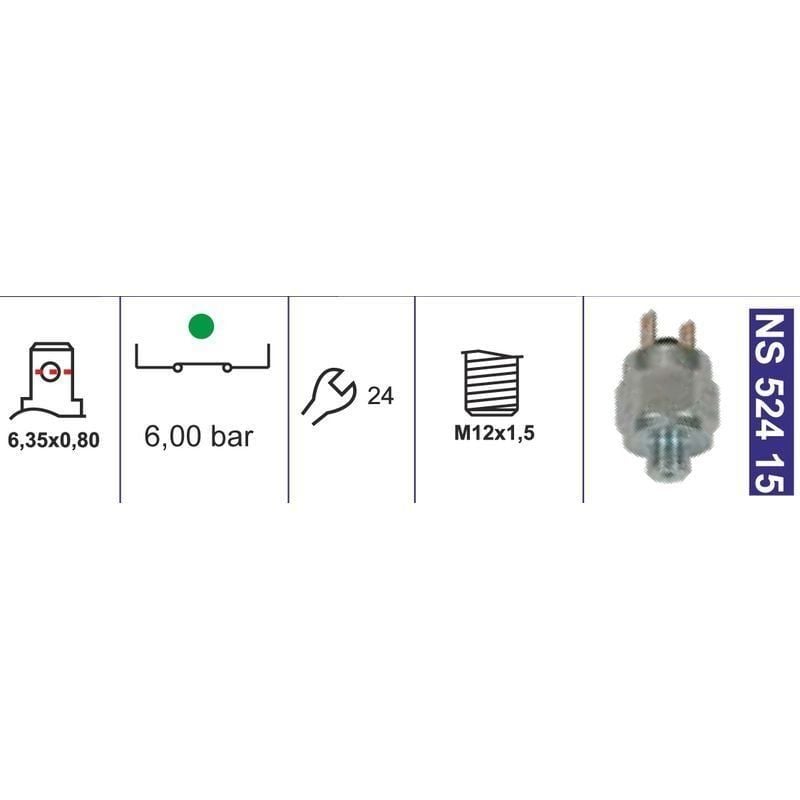 Hava Basınç Müşiri 6,0 Bar M12X1,5 N.K. Isuzu/Aıos-Otoyol/Iveco-Mercedes-Volvo-Daf-Renault 40020 - NS52415