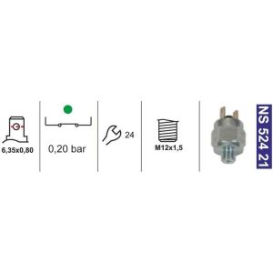 Hava Basınç Müşiri 0,2 Bar M12X1,5 Normalde Kapalı Bmc 52Rs028570 - NS52421