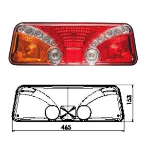 Üniversal Extrem 66 Tır Dorse Stop Sinyal Camı - 201003-C