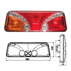Üniversal Extrem 66 Tır Dorse Stop Lambası Sol - 201003-LH