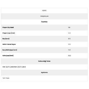Form Metal 52893 Man 10 Kanal 11 Diş Marş Dişlisi