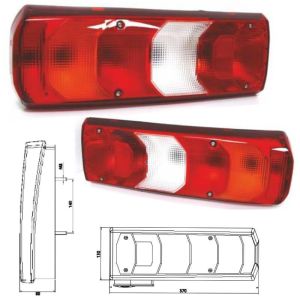 Üniversal Kamyon Dorse Stop Lambası Kablolu Sol 202001-KLH - 202001-KLH