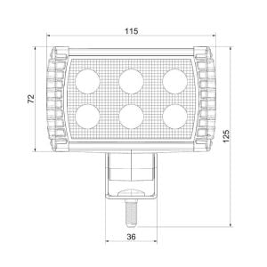 Sanel Power 6 Led  Off Road Çalışma Lambası 12V/24V SWL115.1000