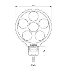 Sanel Off Road Power 6 Led Çalışma Lambası 1000Lm 12V/24V SWL120.1000