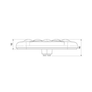 Sanel 12V Üniversal Kare 6 Led Dış Makan Uyumlu Mavi SBD12B6