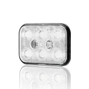 Sanel 12V Universal Kare 6 Led Dış Makan Uyumlu Beyaz SBD12W6